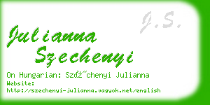 julianna szechenyi business card